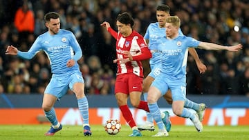 Jo&atilde;o F&eacute;lix, durante el partido para el Manchester City.