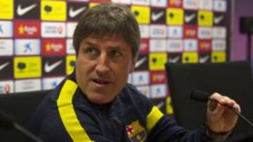 Jordi Roura, en rueda prensa.