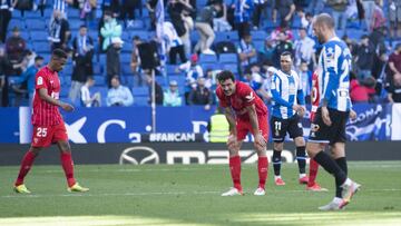 Delaney y Fernando, ante el Espanyol.