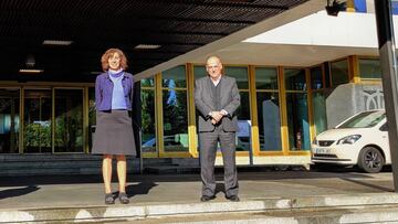 Irene Lozano, presidenta del CSD, y Javier Tebas, presidente de LaLiga de Fütbol Profesional.
