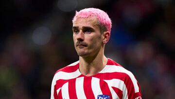 Griezmann, durante el Atlético-Valladolid.