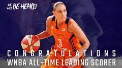 Diana Taurasi es la m&aacute;xima anotadora en la historia de la WNBA.