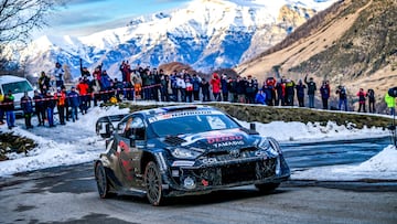 Ogier, con el Toyota en Montecarlo.