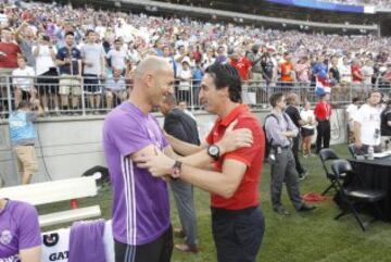 Zibedine Zidane y Unai Emery.