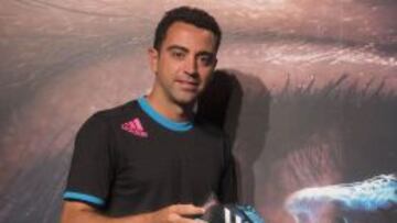 Xavi en la presentación de las nueva Adidas Predator.