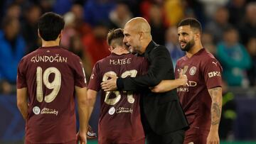 El City celebra su victoria en la segunda jornada de la UCL