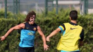 PROTECCIÓN. El capitán se jercitó con una máscara protectora por su fractura de pómulo.