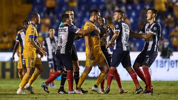 El Clásico Regio terminó con trifulca entre jugadores