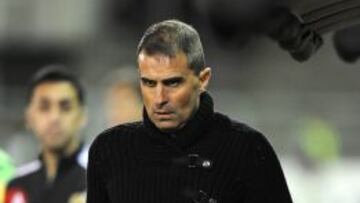 Garitano, durante un partido.