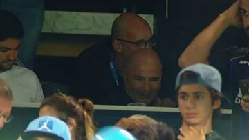 Jorge Sampaoli fue a ver a Lautaro Martínez
