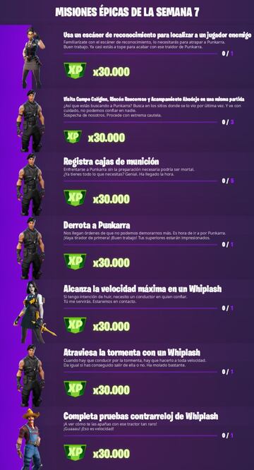 Fortnite Temporada 7: Misiones &Eacute;picas de la Semana 7