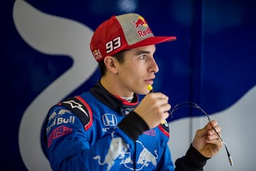 Marc Márquez antes de probar por primera vez un monoplaza.