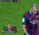 Mascherano fue expulsado por derribar a Rodrigues en el 44'