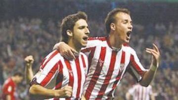 <b>RUGIÓ EL LEÓN. </b>Yeste levantó al Athletic con dos golazos. La alegría estaba justificada.