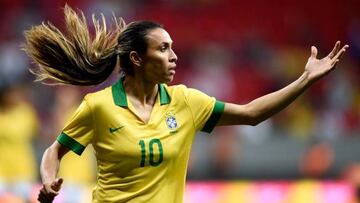 Marta in action for Brazil