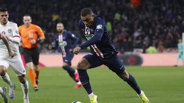 Kylian MBAPPE of Paris during the French cup, semi final football match between Olympique Lyonnais and Paris Saint-Germain on March 4, 2020 at Groupama stadium in Decines-Charpieu near Lyon, France - Photo Romain Biard / Isports / DPPI
 
 
 04/03/2020 ONL
