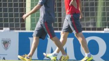 Aduriz sigue recuperándose de la lesión que le impidió jugar ante el Madrid.