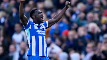 Danny Welbeck was on target twice at home as the Seagulls climb into the top half of the table. Liverpool miss the chance to catch up with United.