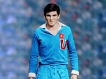 RUBÉN MARCOS: 'Siete Pulmones' jugó en la época del "Ballet Azul" con el conjunto universitario. Por Copa Libertadores, jugó 31 partidos, anotó en 7 ocasiones y llegó a semifinales de la edición de 1970.