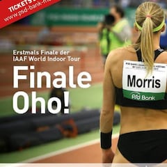 Sandi Morris defiende de las críticas de sexismo un cartel del que es imagen principal