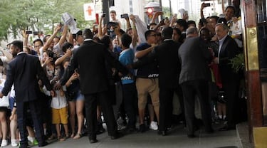Chaos as overexcited crowds welcome Madrid to Montreal