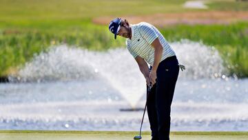 Spain's Nacho Elvira competes in the final of the 'Made in HimmerLand 2023' golf tournament in Farsoe on July 9, 2023. (Photo by Henning Bagger / Ritzau Scanpix / AFP) / Denmark OUT