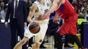 Jaycee Carroll, ante el CSKA Moscú en la Euroliga el pasado miércoles.