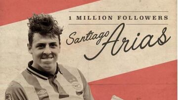 Santiago Arias llega a 1 millón de seguidores en Twitter