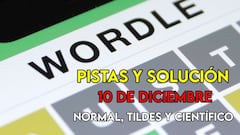 Wordle en español, científico y tildes para el reto de hoy 9 de diciembre: pistas y solución
