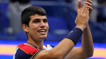 Alcaraz won a fifth-set tiebreaker on Friday night to upset Stefanos Tsitsipas in the US Open, becoming the youngest men’s quarterfinalist in the Open Era.