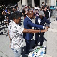 El emotivo adiós de Mauro Silva, Bebeto y Donato a Arsenio Iglesias