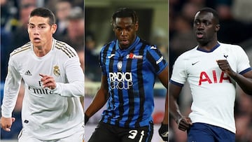 James Rodríguez, Duván Zapata y Davinson Sánchez, en el 11 más caro de colombianos.