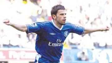 <b>CELEBRANDO UN GOL. </b>Kezman celebra un tanto con el Chelsea.