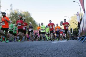 39 edición de la maratón de Madrid. Hoy las calles de Madrid han congregado 33.000 corrredores en las tres carrereas (10 km, medio maratón y maratón)