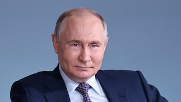 FILE PHOTO: Russian President Vladimir Putin attends a session of the educational marathon "Knowledge. First" in Moscow, Russia, April 30, 2025. Sputnik/Alexander Kazakov/Pool via REUTERS ATTENTION EDITORS - THIS IMAGE WAS PROVIDED BY A THIRD PARTY./File Photo