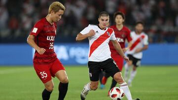 El delantero de 18 años mostró sus cualidades en el triunfo de River sobre Kashima Antlers en Abu Dhabi (0-4). Participó en dos goles y estuvo muy activo.