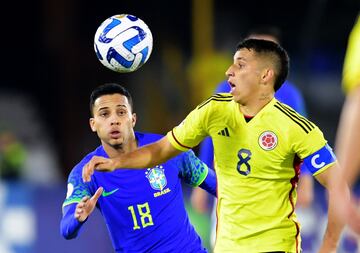 La Selección Colombia, ya clasificada para el Mundial Sub 20, empató 0-0 ante Brasil por la cuarta fecha del hexagonal final del Sudamericano. Gustavo Puerta falló penal y Jhojan Torres fue expulsado.