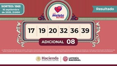 Resultados Melate Retro: números que cayeron hoy y premios del sorteo 1565 | 16 de septiembre del 2025