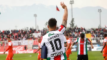 Futbol, Palestino vs  Cobresal
Fecha 14, campeonato Nacional 2022.
El   jugador de Palestino Luis Jimenez es   fotografiado durante el partido de primera division realizado en el estadio Municipal de La Cisterna de Santiago, Chile.
22/05/2022
Javier Salvo/Photosport

Football, Palestino vs Cobresal
14th date, 2022 National Championship.
 The Palestino Luis Jimenez player is photographed during the first division match held at the Municipal de La Cisterna stadium in Santiago, Chile.
22/05/2022
Javier Salvo/Photosport



