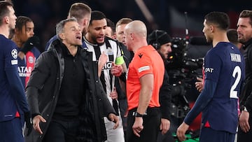Luis Enrique, durante un partido con el PSG.