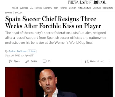 La Prensa mundial, rotunda con Rubiales: “¡ADIÓS!”