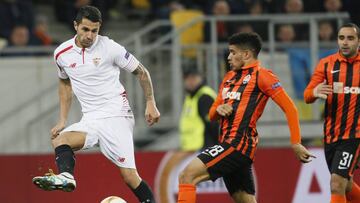 Vitolo, ante el Shakhtar.