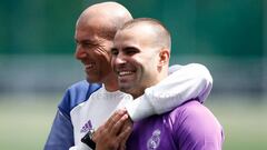 Zidane con Jesé, este martes.