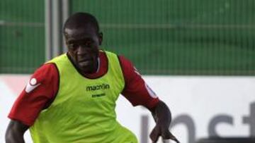 <b>EN ACCIÓN. </b>Michael Pereira, en un entrenamiento del Mallorca.