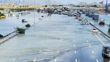 Roads have turned into rivers in Dubai after record rainfalls of more than 5.6 inches. The Dubai International Airport has advised people “NOT to come”.