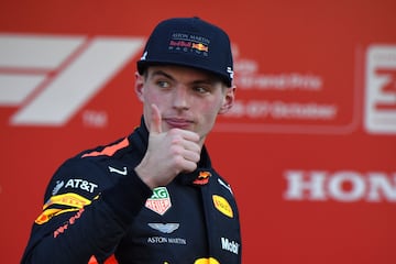 Max Verstappen feliz por conseguir la tercera plaza en el circuito de Suzuka.