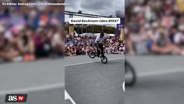 El exfutbolista inglés y propietario del Inter de Miami deslumbra en video al demostrar su talento sobre la bicicleta con impresionantes trucos.