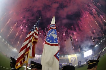 Fuegos artificiales en el Exploria Stadium de Orlando.