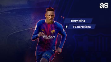 El Barça hizo oficial el fichaje del colombiano Yerry Mina