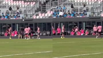 Kun Agüero sorprende a Messi en entrenamiento de Inter Miami
